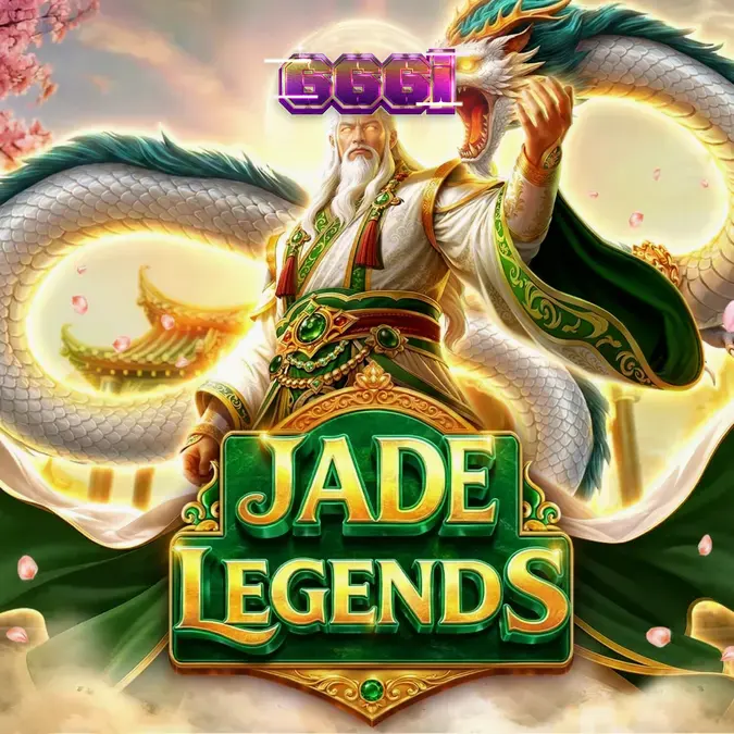Tampilan visual slot Jade Legends dengan grid 7x7 dan tema mitologi Asia yang megah